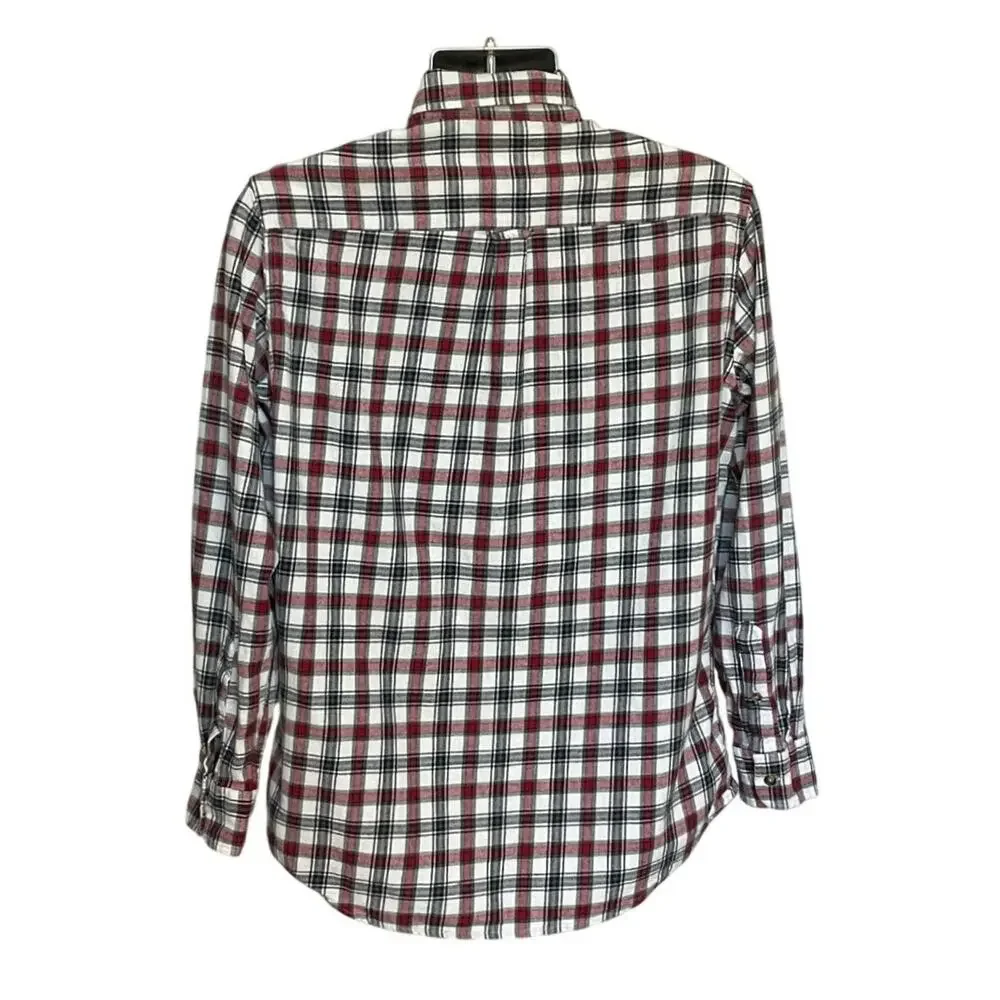 Chaps Men’s Plaid Flannel Button Down Shirts Size M Bundle of 2